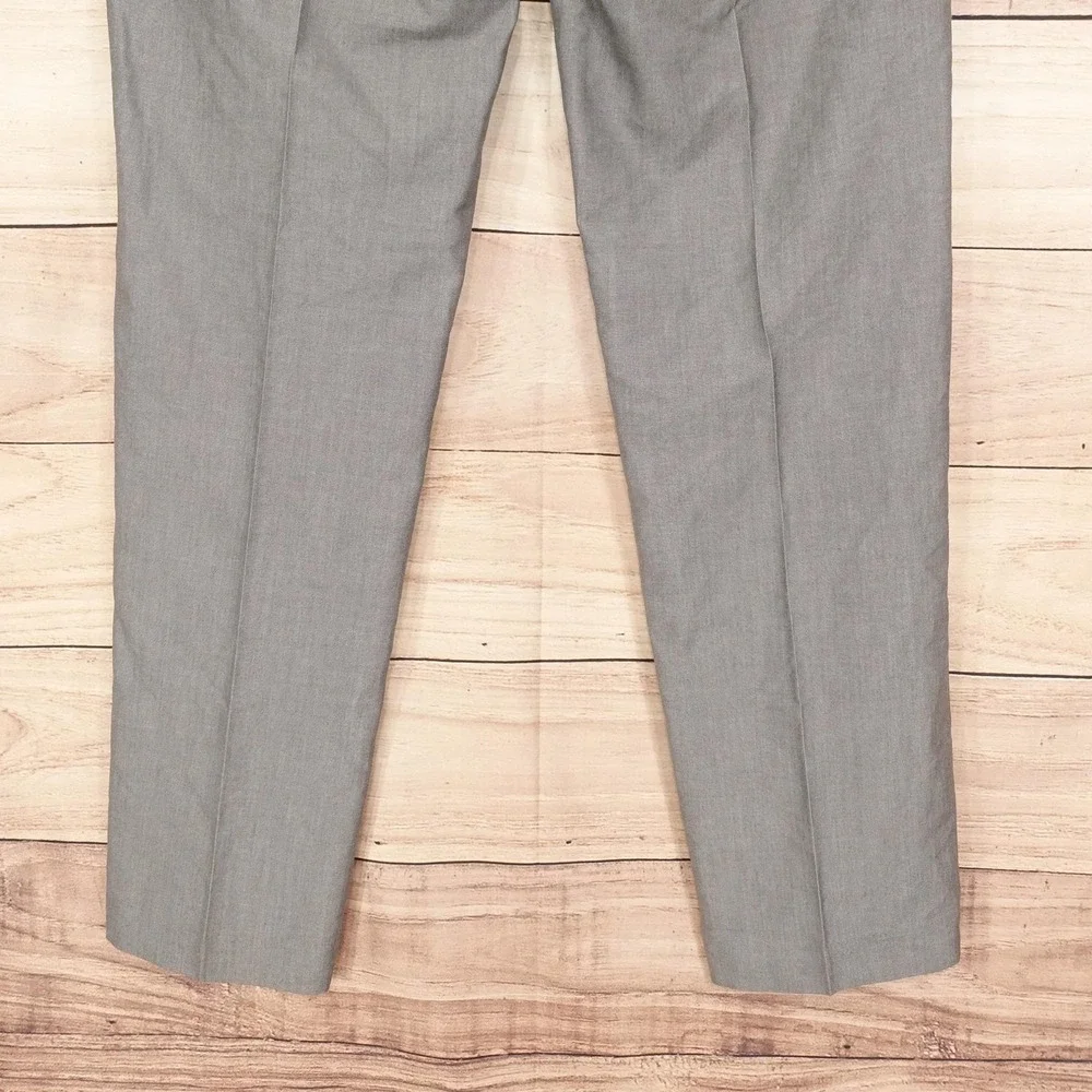 J Ferrar Dress Pants Mens 32x32 Gray Slim Fit Flat Front Business Formal
